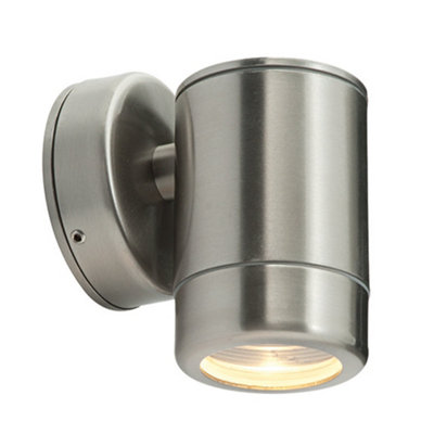 Outdoor Ip65 Wall DownlightDimmable 7W Led Gu10Brushed Stainless Steel from B&Q