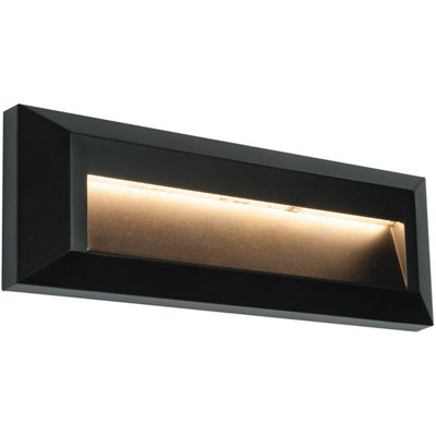 B&Q Light/White/Black Outdoor Ip65 Pathway Guide - Indirect 2W Warm Led Abs Plastic