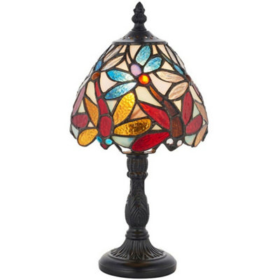Mini Tiffany Glass Table LampDark Bronze EffectRequires 40W E14 Golf Bulb from B&Q