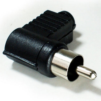 B&Q 10 Pack Rca Phono Right Angled Male Solder Connector 90 Degree Av Plug Adapter