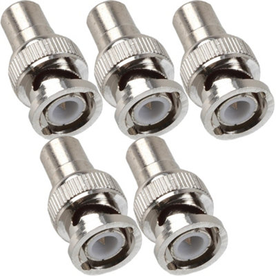5X Bnc Male To 1 Rca Phono Female Adapter Cctv Camera Dvr Video Converter Plug from B&Q