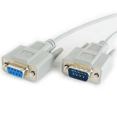 5M 9 Way Rs232 Male To Female Straight Extension Cable Lead Serial Pin D9 from B&Q