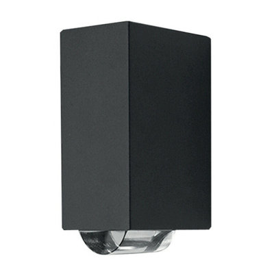 Stylish Graphite Outdoor Twin Wall Light2 Way Directional Led Sconce from B&Q