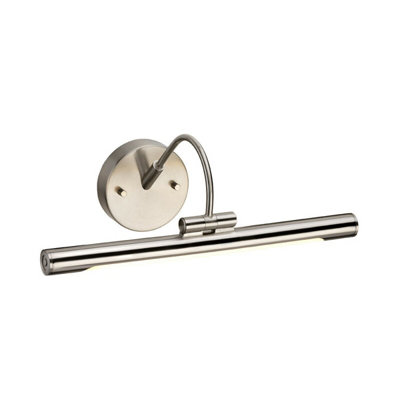 Versatile Single Bulb Adjustable Led Picture Light In Brushed Nickel Finish from B&Q
