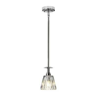 Stylish Ip44 Polished Chrome Pendant Light With Led G9 Bulb from B&Q