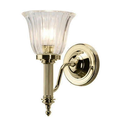 Stylish Ip44 Brass Wall Light With Led G9 Bulb For Bathroom from B&Q