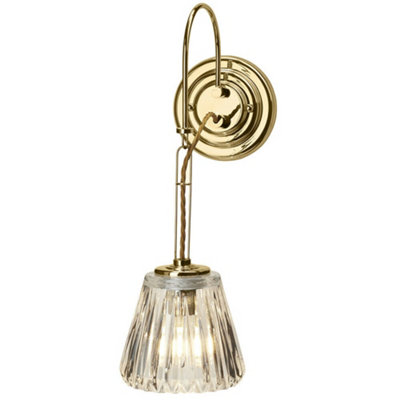  - Elegant Ip44 Wall Light With Rope Effect And Ribbed Glass Shade
