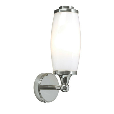 Stylish Ip44 Wall Light With Enclosed Glass Shade And Led Bulb For Modern Bathrooms from B&Q