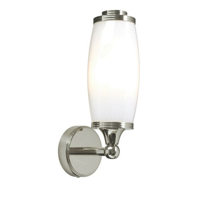 Stylish Ip44 Wall Light With Enclosed Glass Shade And Led Bulb For Bathrooms from B&Q