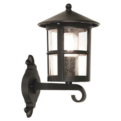 Stylish Ip43 Black Led Outdoor Wall Light Sconce With E27 Bulb Holder from B&Q