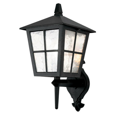 Elegant Ip43 Black Led Wall Light Sconce With E27 Socket For Outdoor Use from B&Q