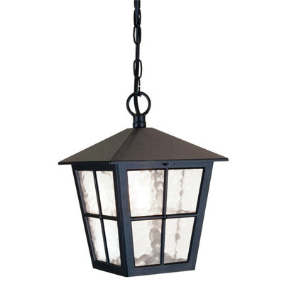 Outdoor Ip43 Black Led Chain Lantern Light With E27 Socket from B&Q