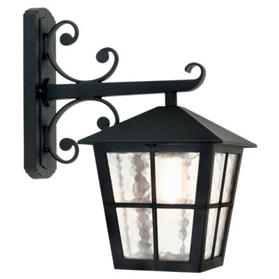 Stylish Ip43 Outdoor Black Led Wall Light Sconce With E27 Bulb Compatibility from B&Q