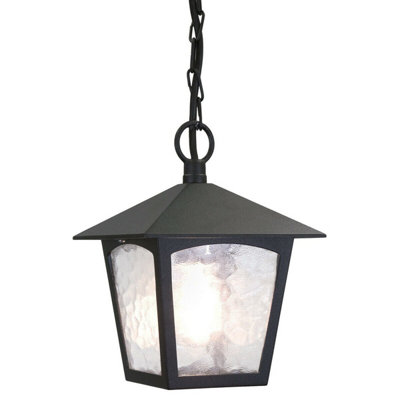 Stylish Ip43 Black Led Outdoor Lantern With E27 Socket from B&Q