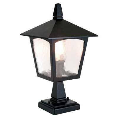 Stylish Ip43 Outdoor Black Led Pedestal Light With E27 Socket 100W
