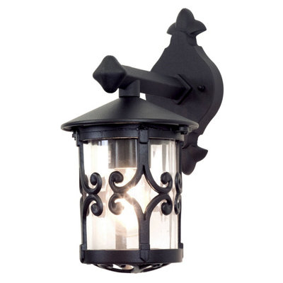 Stylish Ip23 Black Led Wall Light Sconce With E27 Socket For Outdoor Use