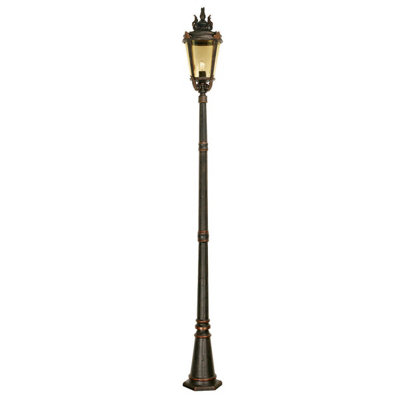 Weathered Bronze Outdoor Ip44 Lamp Post With Led E27 Bulb from B&Q