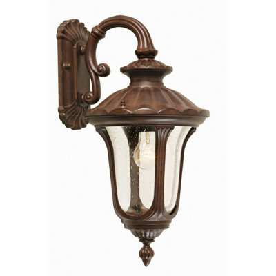 Elegant Outdoor Rusty Bronze Ip44 Wall Light With Led E27 Bulb from B&Q
