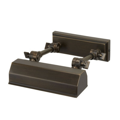 Elegant Dark Bronze Adjustable Picture Light With Led E14 Bulb from B&Q