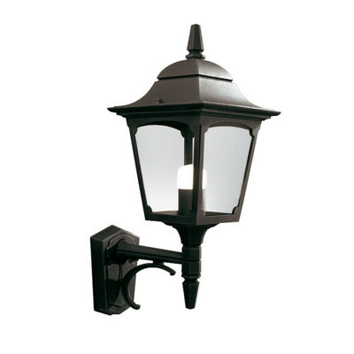 Stylish Outdoor Ip44 Wall Light Sconce With Black Finish And E27 Socket from B&Q