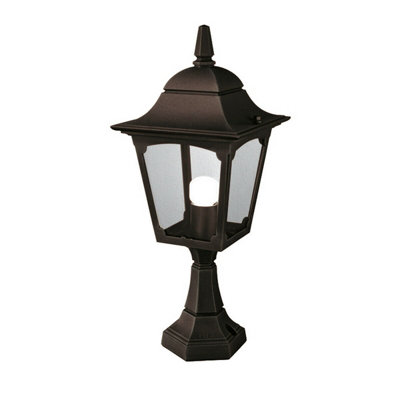 Stylish Outdoor Ip44 Black Led Pedestal Lamp With E27 Socket from B&Q