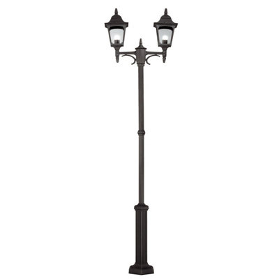 Stylish Outdoor Ip44 2-Bulb Black Led Lamp Post With E27 Socket from B&Q