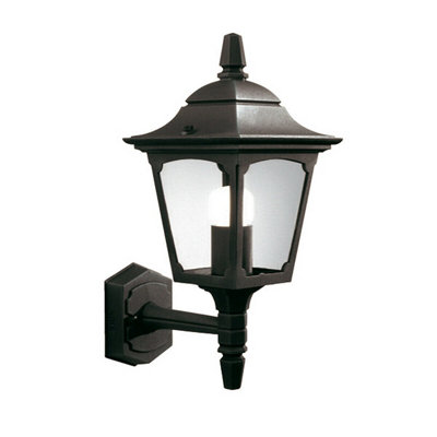Stylish Outdoor Ip44 Black Led Wall Light Sconce With E27 Socket from B&Q