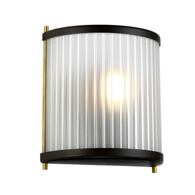 Elegant Museum Bronze Wall Light With Aged Brass Finish And Led E27 Bulb from B&Q