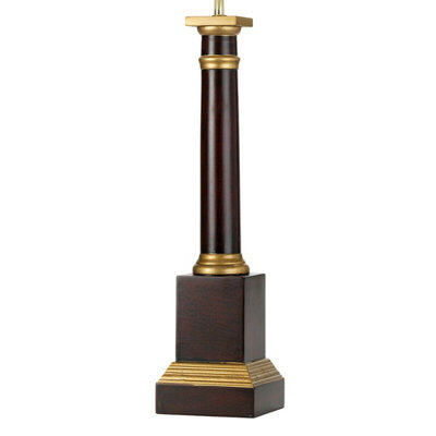 Elegant Oxblood And Gold Table Lamp With Square And Cylindrical Shade from B&Q