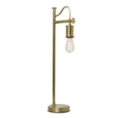 Vintage Aged Brass Table Lamp With E27 Led Bulb Holder from B&Q