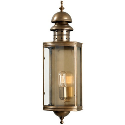 Stylish Outdoor Ip44 Wall Light In Aged Brass Finish With Led E27 Bulb from B&Q