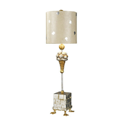  - Elegant Cream And Silver Duck Feet Table Lamp With Led E27 Bulb