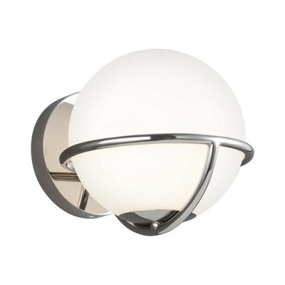  - Elegant Wall Light Sconce With Polished Nickel Finish And Led Bulb