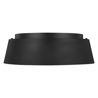  - Elegant 3 Bulb Flush Light For Low Ceilings In Midnight Black