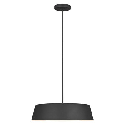 Stylish 5 Bulb Ceiling Pendant Light In Midnight Black With E14 Led Bulbs