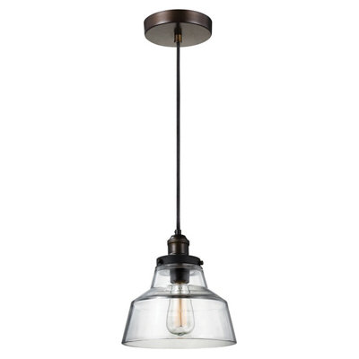 Stylish Ceiling Pendant Light In Aged Brass And Dark Zinc Finish With Led E27 Bulb from B&Q