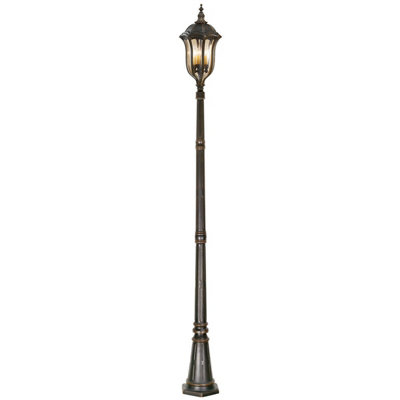 Stylish Outdoor Ip44 4-Bulb Walnut Led Lamp Post For Gardens And Patios from B&Q