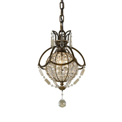 Elegant 1 Bulb Oxidized Bronze Ceiling Pendant Light For Modern Interiors from B&Q