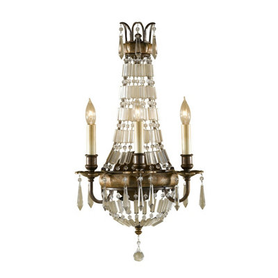 - Elegant 3 Bulb Wall Light Sconce In Oxidized Bronze For Modern Interiors