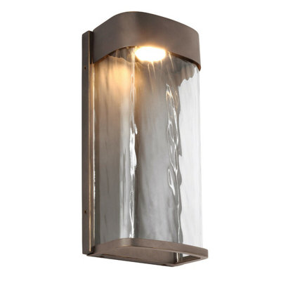 Antique Bronze Outdoor Ip44 Wall Light Sconce With 14W Led Bulb from B&Q
