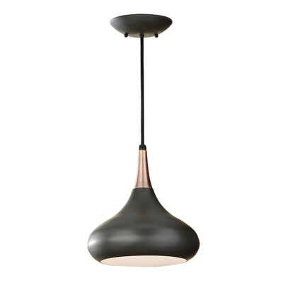 Elegant Dark Bronze Pendant Light Fitting With E27 Socket For Modern Interiors from B&Q