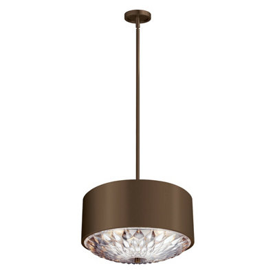B&Q Elegant 4 Bulb Ceiling Pendant In Aged Brass Finish Light/Dark