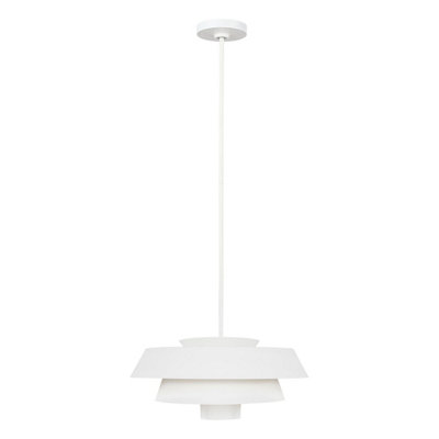 Stylish Matte White 1 Bulb Ceiling Pendant Light With E27 Socket from B&Q