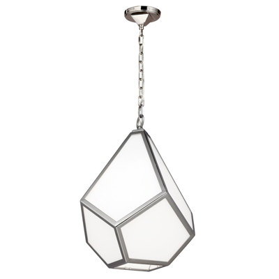 Stylish 1 Bulb Ceiling Pendant Light In Highly Polished Nickel Finish from B&Q