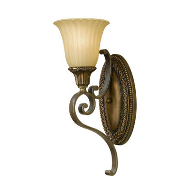 Elegant Firenze Gold Wall Light Sconce With Led E27 Socket from B&Q
