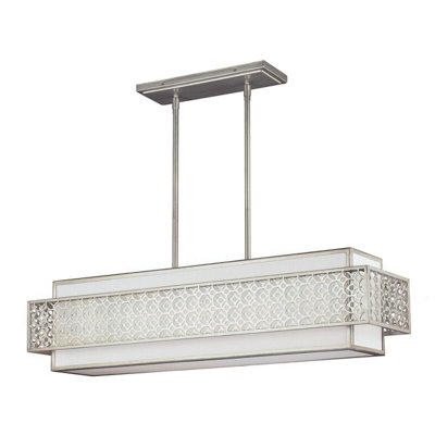 Elegant 5 Bulb Chandelier Pendant Light In Sunrise Silver With Led E27 Bulbs from B&Q