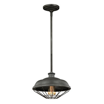 Stylish Slated Grey Metal Pendant Light With E27 Socket For Modern Interiors from B&Q