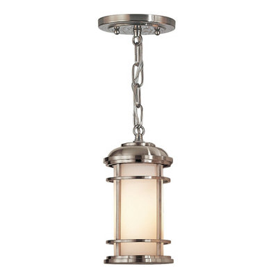 Stylish Outdoor Ip44 1 Bulb Brushed Steel Led Lantern from B&Q