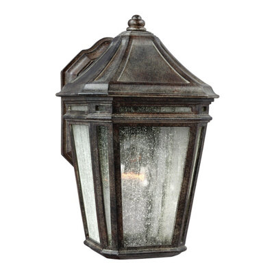 Weathered Chestnut Outdoor Wall Light With Led E27 BulbIp44 Rated Sconce from B&Q