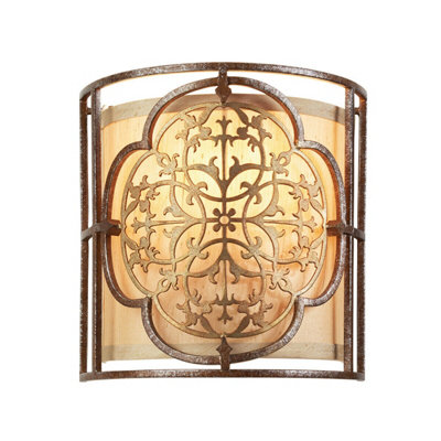 Elegant British Bronze Wall Light Sconce With Led E14 Bulb from B&Q